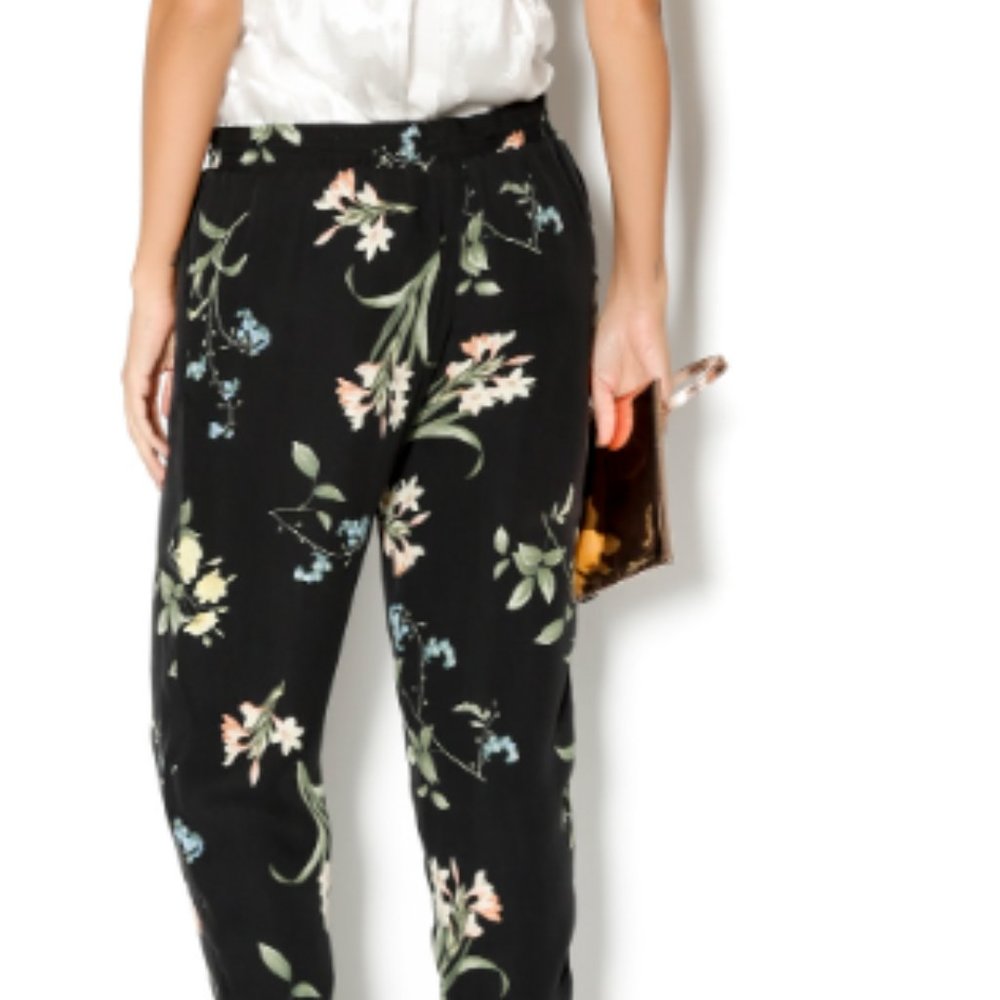 Joie Floral Silk Pant - Size M